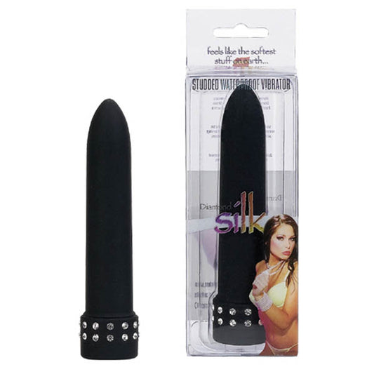 Diamond Silk - Black 10.15 cm (4'') Vibrator