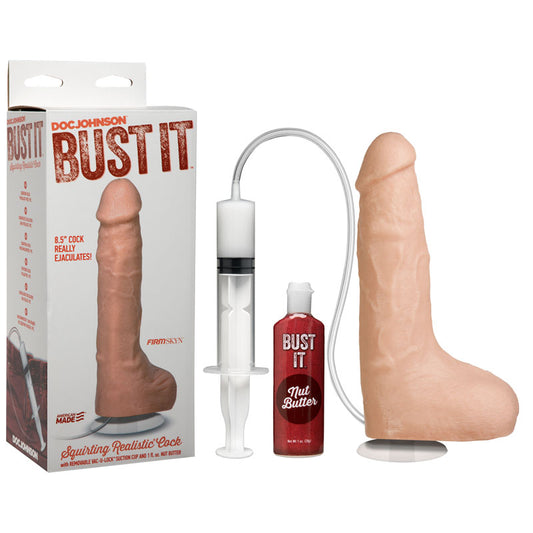 Bust It 8.5'' Squirting Dong - Flesh 21.6 cm Squirting Dong with Lube