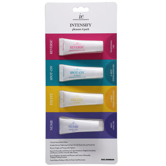 INTENSIFY Pleasure Gels - 4-Pack - Mixed Enhancer Gels - 30 gram Tubes