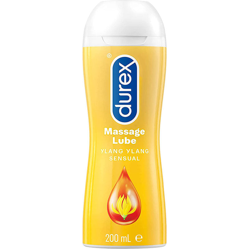 Durex Massage Lube 2in1 - Sensual - Lubricant with Ylang Ylang - 200 ml Bottle