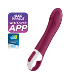 Satisfyer Big Heat - Red USB Rechargeable Heating Vibrator with App Control