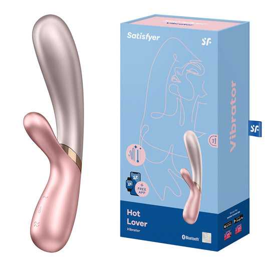 Satisfyer Hot Lover - Pink/Dark Pink App Controlled USB Rechargeable Rabbit Vibrator