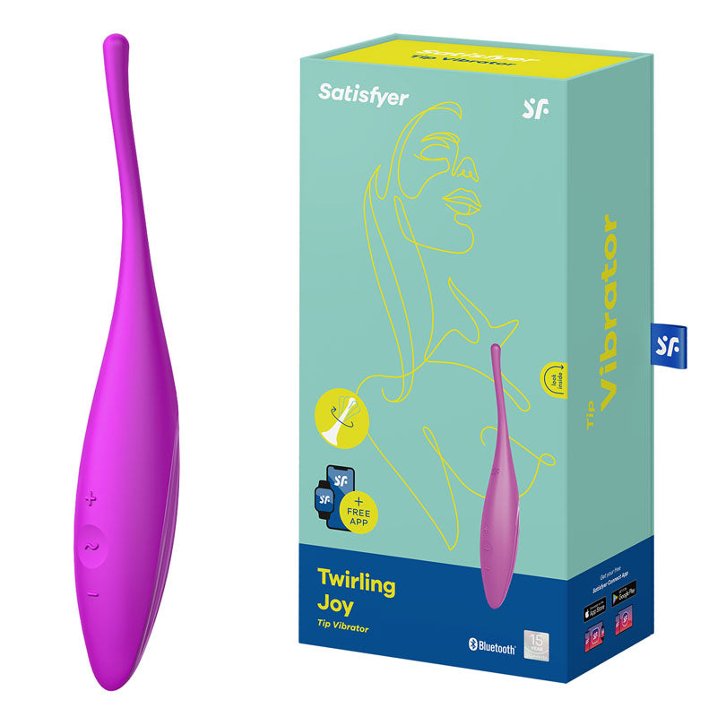 Satisfyer Twirling Joy - Fuschia USB Rechargeable Point Clitoral Stimulator with App Control