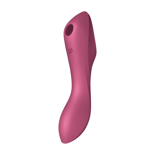 Satisfyer Curvy Trinity 3 - Red - Red USB Rechargeable Air Pulse Stimulator & Vibrator