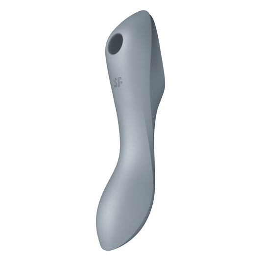 Satisfyer Curvy Trinity 3 - Grey - Grey USB Rechargeable Air Pulse Stimulator & Vibrator