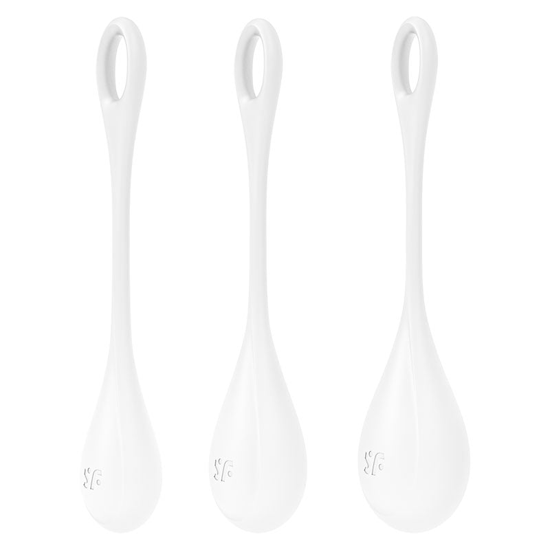 Satisfyer Yoni 1 - White Kegel Balls Training Set - Set of 3 Sizes