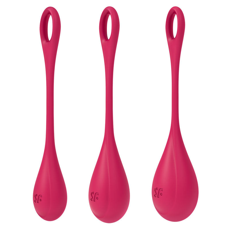 Satisfyer Yoni 1 - Red Kegel Balls Training Set - Set of 3 Sizes