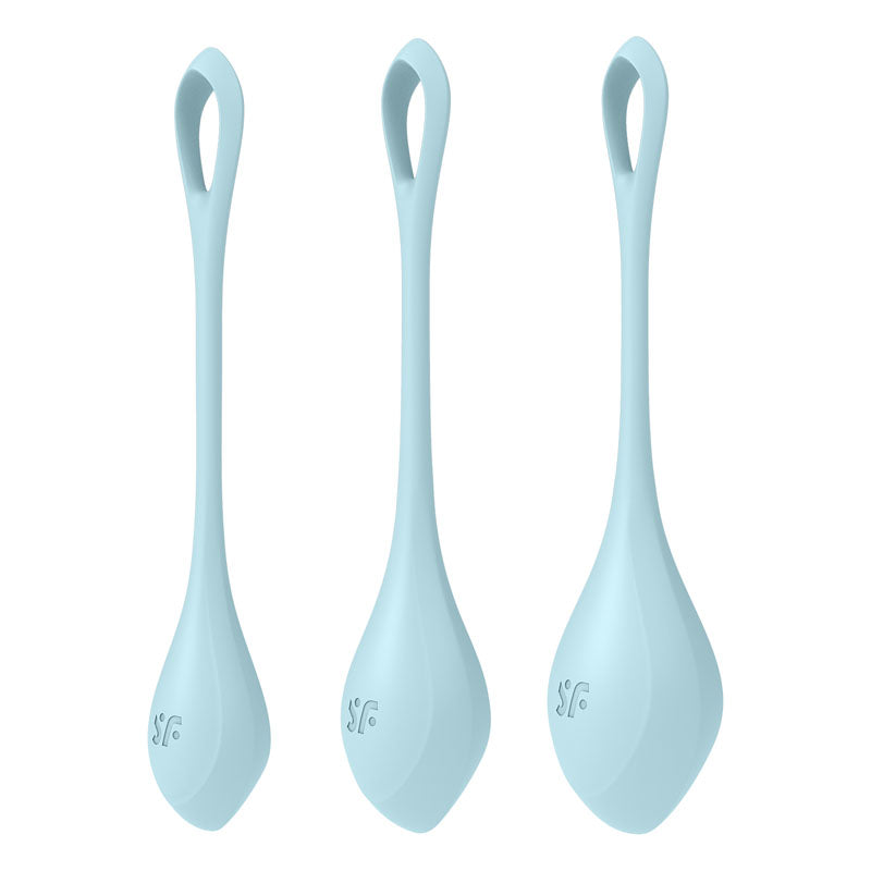 Satisfyer Yoni 2 - Light Blue Kegel Balls Training Set - Set of 3 Sizes