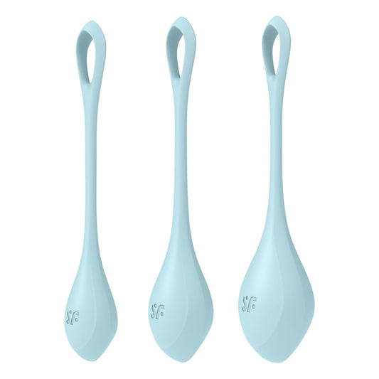Satisfyer Yoni 2 - Light Blue Kegel Balls Training Set - Set of 3 Sizes