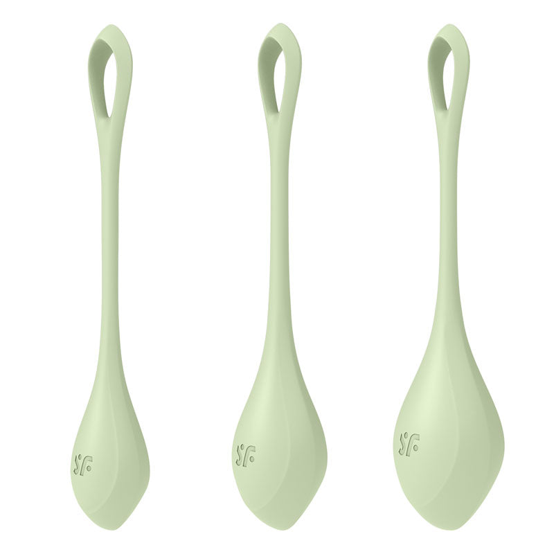 Satisfyer Yoni 2 - Light Green Kegel Balls Training Set - Set of 3 Sizes