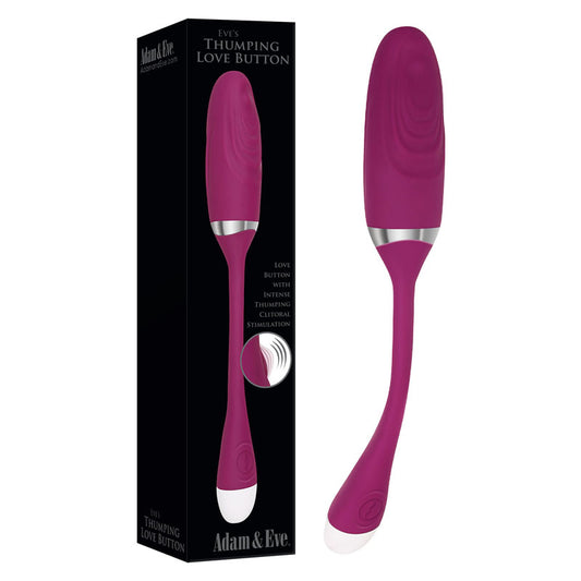 Adam & Eve Eve's Thumping Love Button - Purple USB Rechargeable Thumping Bullet