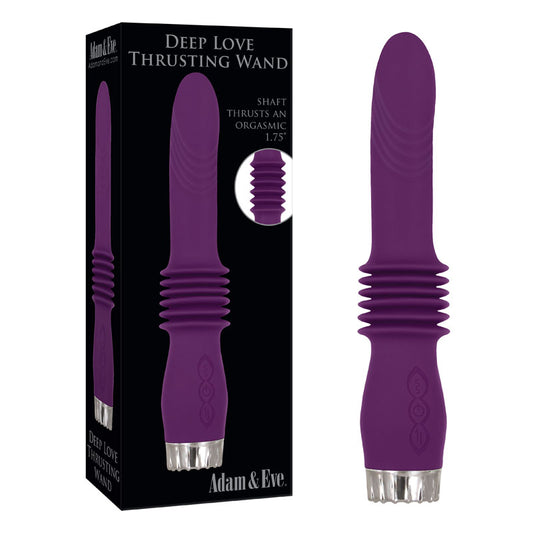 Adam & Eve DEEP LOVE THRUSTING WAND - Purple 24.7 cm USB Rechargeable Thrusting Vibrator
