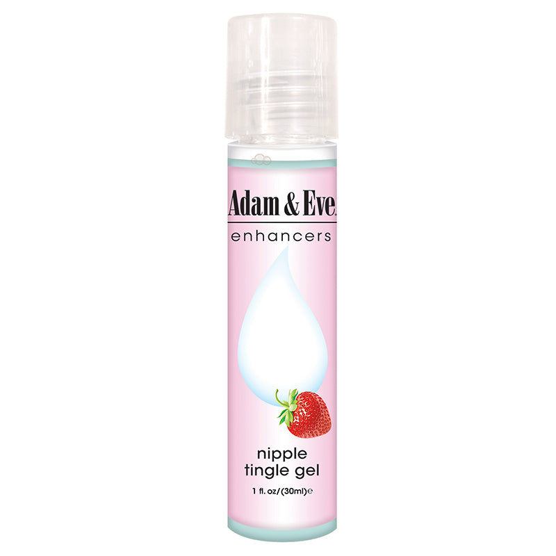 Adam & Eve Nipple Tingle Gel - Strawberry Flavoured Stimulating Gel - 30 ml