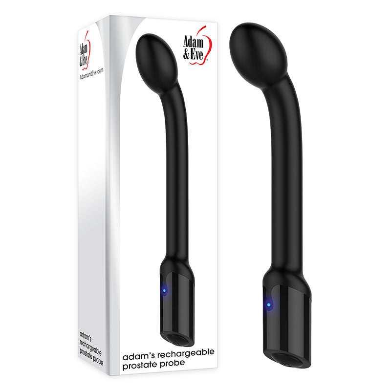 Adam & Eve Adam's Rechargeable Prostate Probe - Black 21.7 cm USB Rechargeable Anal Vibrator