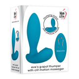Adam & Eve G-Spot Thumper with Clit Motion Massager - Blue 11.4 cm USB Rechargeable Stimulator with Wireless Remote