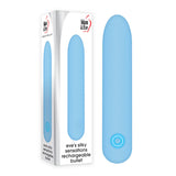 Adam & Eve Eve's Silky Sensations Rechargeable Bullet - Blue 9.4 cm USB Rechargeable Bullet