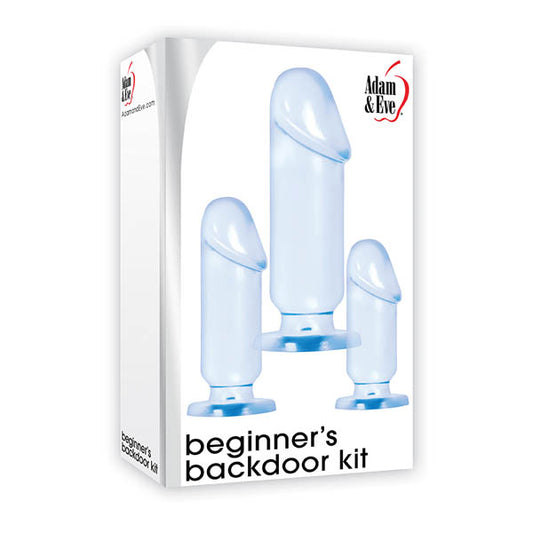 Adam & Eve Beginner's Backdoor Kit - Clear Butt Plugs - Set of 3 Sizes