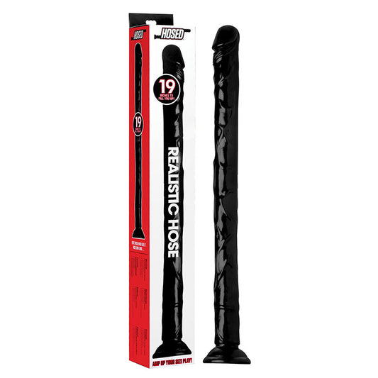 Hosed 19'' Realistic Hose - Black 48 cm Anal Snake