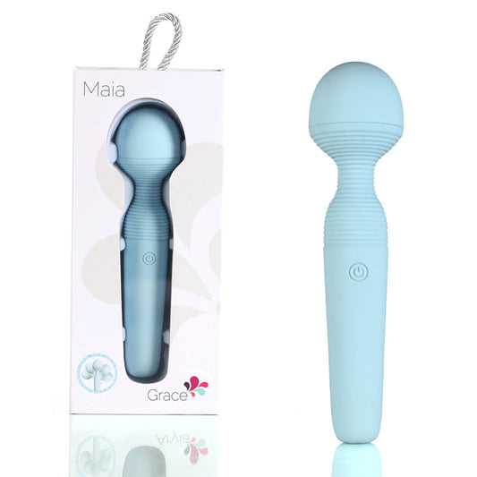Maia Grace - Baby Blue 21.6 cm USB Rechargeable Massage Wand