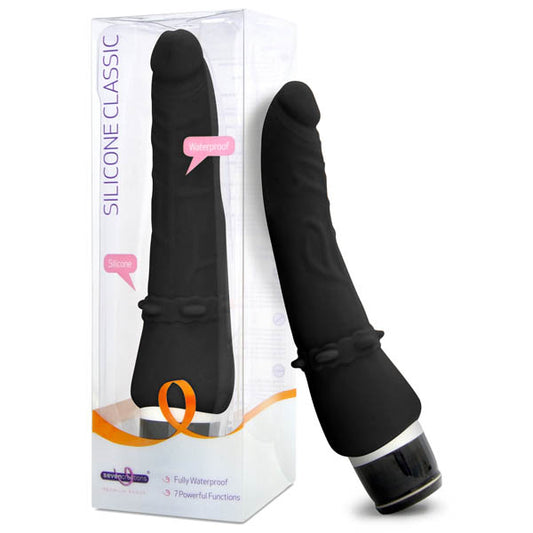 Silicone Classic - Black 12.5 cm (5'') Vibrator