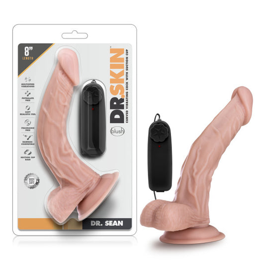 Dr. Skin Dr. Sean - Flesh 20.3 cm (8'') Vibrating Dong
