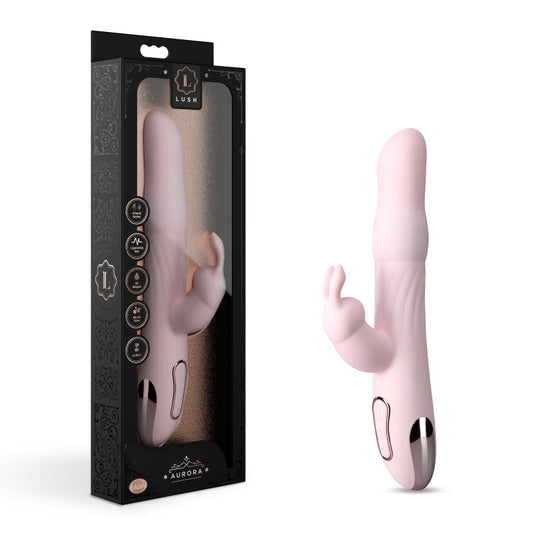 Lush Aurora - Pink - Pink 24.7 cm USB Rechargeable Rabbit Vibrator
