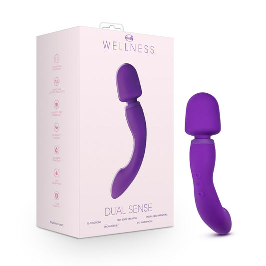 Wellness Dual Sense - Purple 28 cm (11'') USB Rechargeable Massage Wand/Vibrator