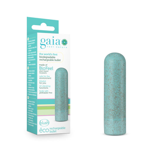 Gaia Eco Rechargeable Bullet - Aqua Blue USB Rechargeable Bullet