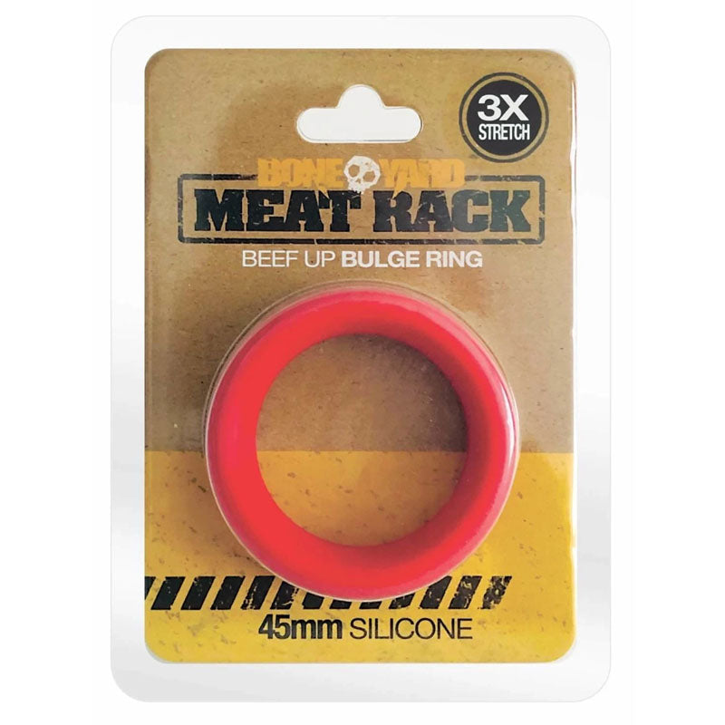 Boneyard Meat Rack Beef Up Bulge Ring Red - Blue 45 mm Silicone Cock Ring