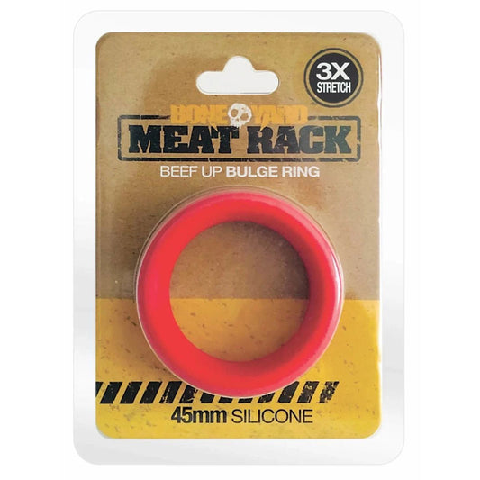 Boneyard Meat Rack Beef Up Bulge Ring Red - Blue 45 mm Silicone Cock Ring