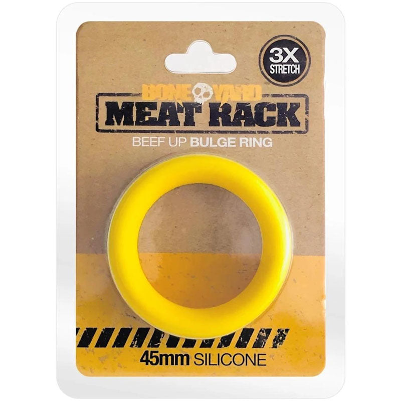 Boneyard Meat Rack Beef Up Bulge Ring Yellow - Yellow 45 mm Silicone Cock Ring