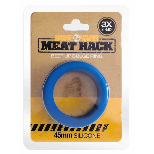 Boneyard Meat Rack Beef Up Bulge Ring Blue - Blue 45 mm Silicone Cock Ring