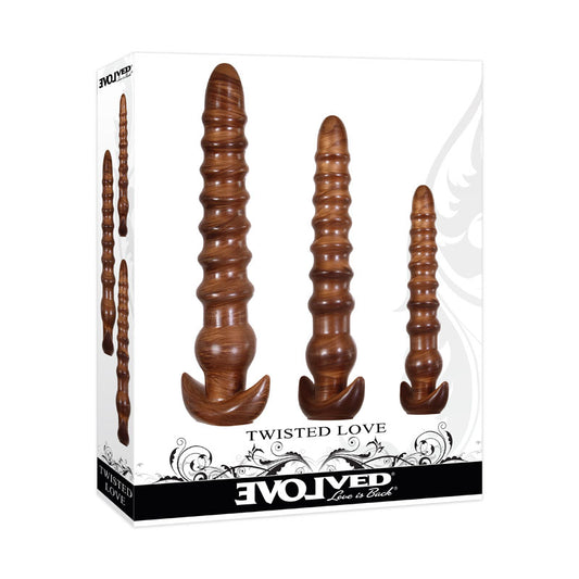 Evolved TWISTED LOVE - Gold Anal Plugs - Set of 3 Sizes