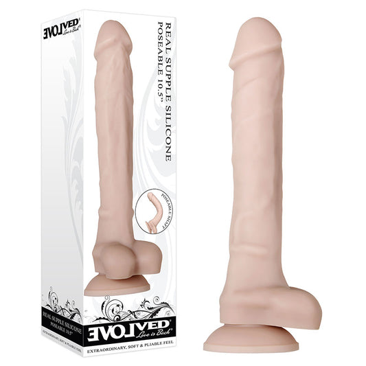 Evolved Real Supple Poseable 10.5'' - Flesh 26.7 cm Poseable Dong