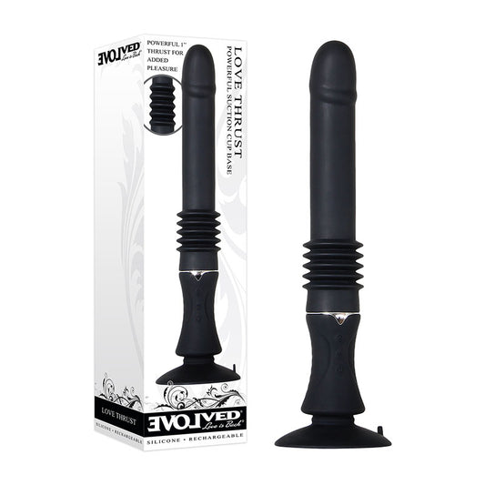 Evolved Love Thrust - Black 28 cm (11'') USB Rechargeable Thrusting Vibrator