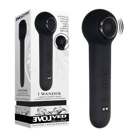 Evolved I WANDER - Black USB Rechargeable Stimulator Wand