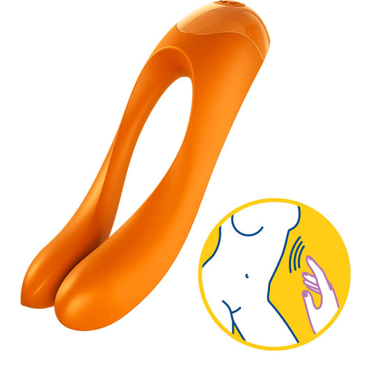 Satisfyer Candy Cane - Orange USB Rechargeable Stimulator