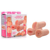 Jesse Jane Three Way Pussy, Ass & Mouth Stroker Set - Flesh Strokers - 3 Pack
