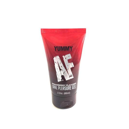 Yummy AF Oral Pleasure Gel - Strawberry - Strawberry Flavoured Oral Sex Gel - 65 ml