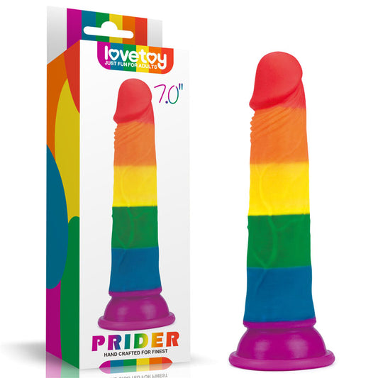 Prider 7'' Dildo - Rainbow 17.8 cm Dong