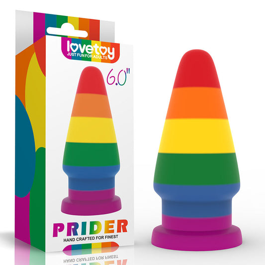 Prider 6'' Anal Plug - Rainbow 15 cm Butt Plug