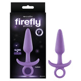Firefly Prince - Glow-in-Dark Purple 12.7 cm (5'') Medium Butt Plug with Ring Pull