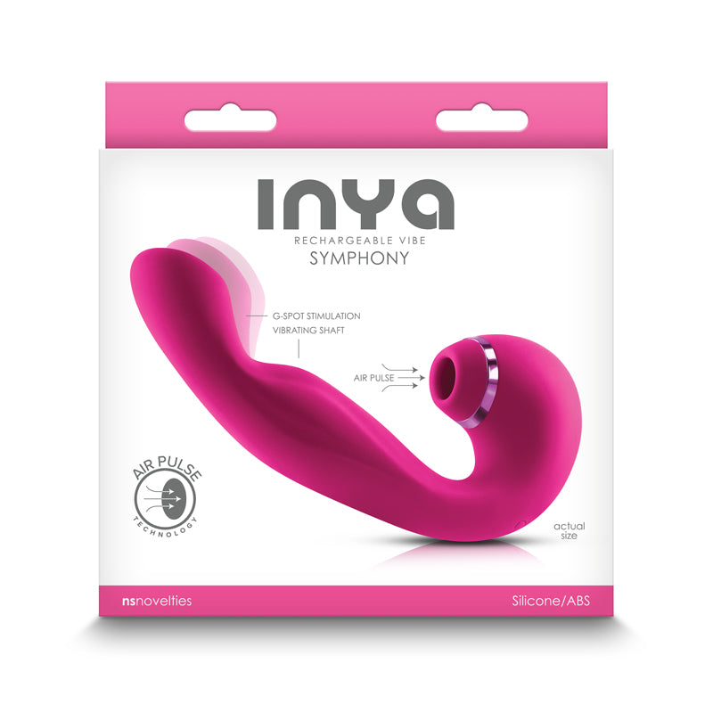 INYA Symphony - Pink - Pink 17.1 cm USB Rechargeable Vibrator with Air Clit Stim