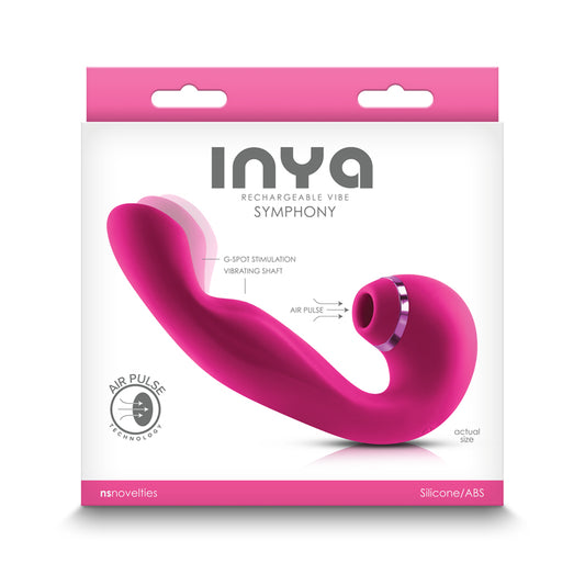 INYA Symphony - Pink - Pink 17.1 cm USB Rechargeable Vibrator with Air Clit Stim