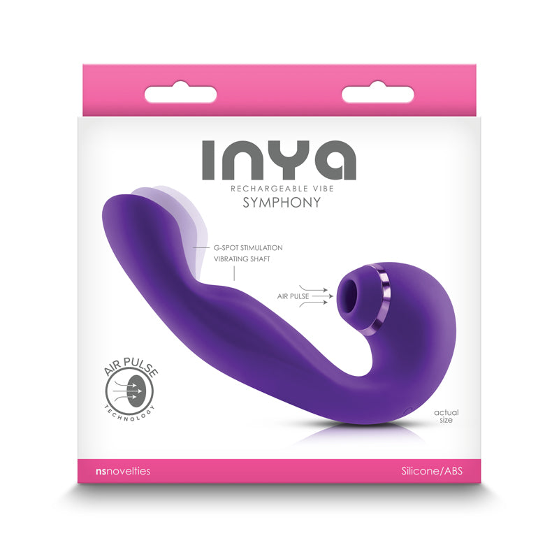 INYA Symphony - Purple - Purple 17.1 cm USB Rechargeable Vibrator with Air Clit Stim