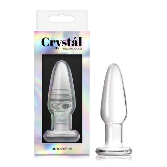 Crystal Tapered Plug - Clear Glass Small 8.4 cm Butt Plug