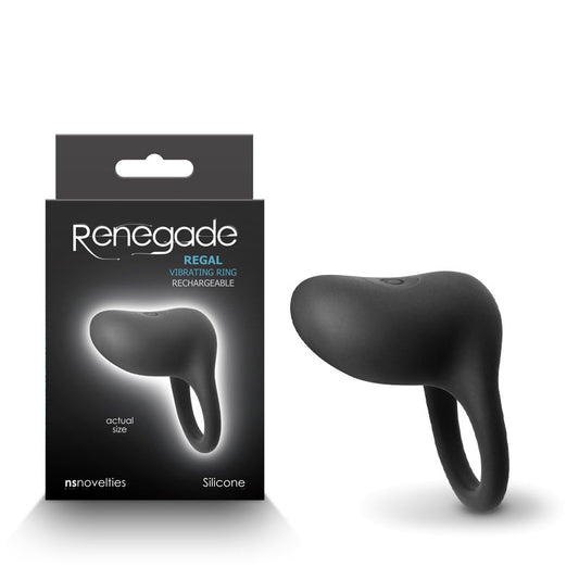 Renegade Regal - Black - Black USB Rechargeable Cock Ring