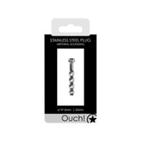 OUCH! Urethral Sounding - Metal Plug - 8mm - Metal Urethral Plug
