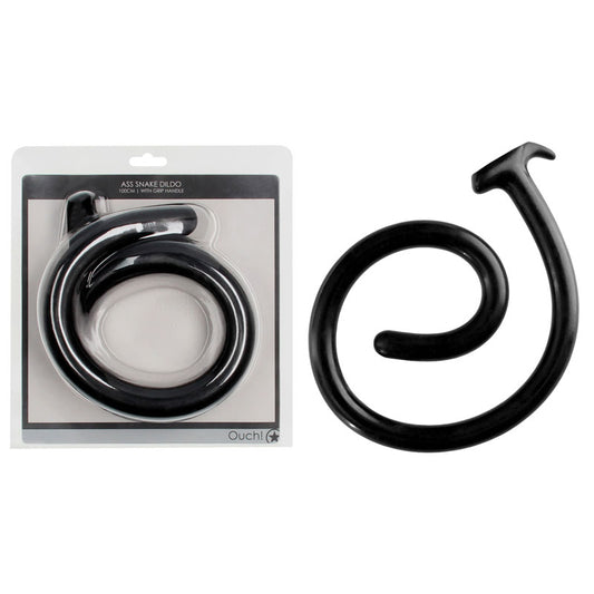 OUCH! Ass Snake Dildo - 100 cm - Black 100 cm Anal Snake