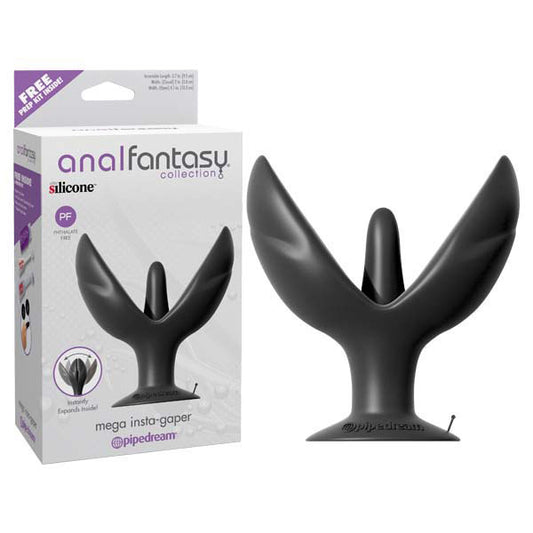 Anal Fantasy Collection Mega Insta-Gaper - Black 9.5 cm (3.7'') Gaping Butt Plug